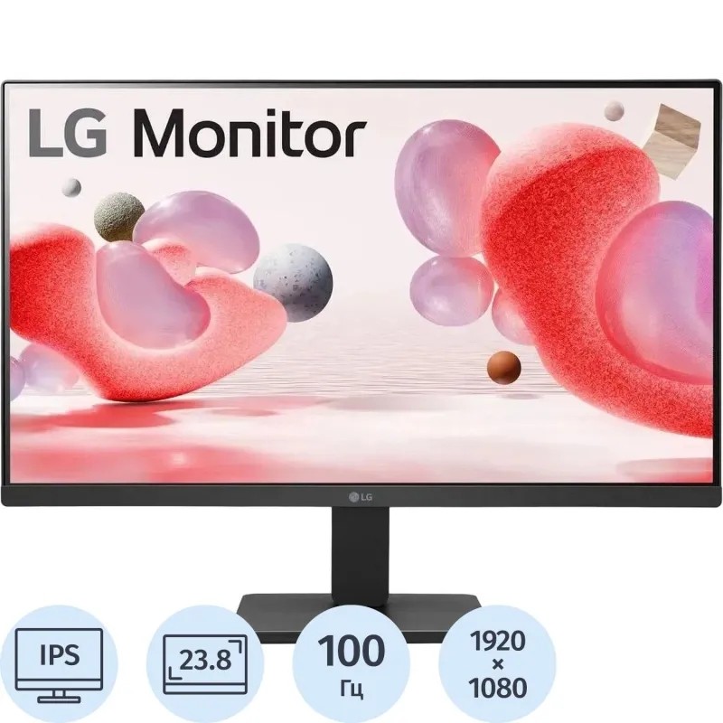 Монитор LG24MR400-B(24MR400-BA.CRURMV)23,8/FHD/IPS/100Hz/250cd/5ms/HDMI/VGA