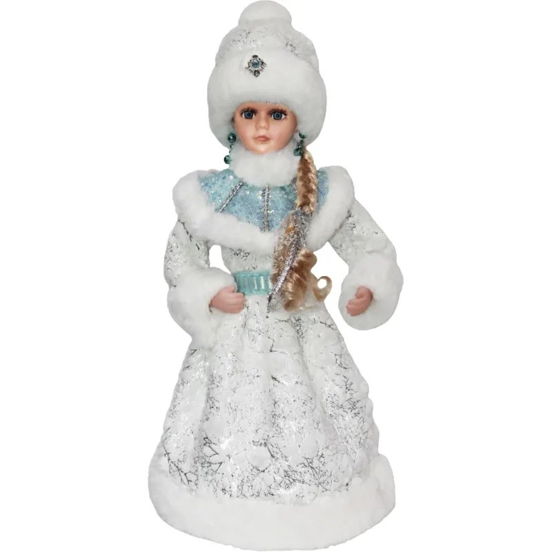 Новогодний сладкий подарок СНЕГУРОЧКА (белый с серебром)арт.CB 2201-40 500г