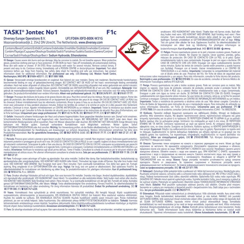 Профхим д/руч.мытья пола щел Diversey/TASKI Jontec No 1, 5л