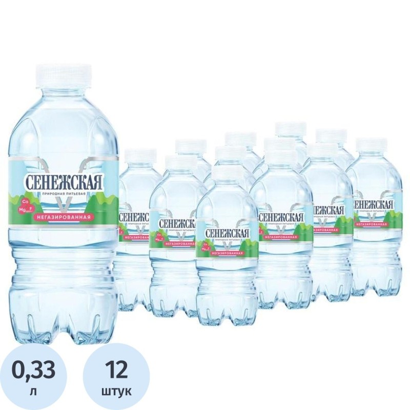 Вода питьевая Сенежская негаз.,ПЭТ, 0,33л