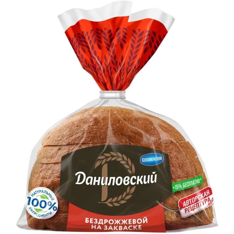 Хлеб Даниловский ржано-пшеничный бездрож нарезка 350г Колом