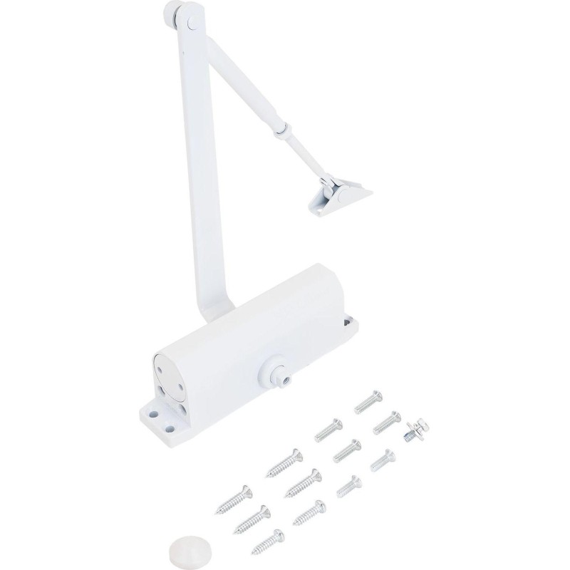 Доводчик дверной NOTEDO DC-090 WHITE 60-130 кг  белый  (10)