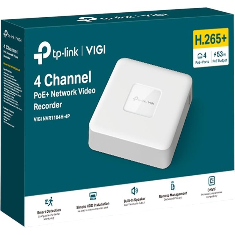IP-видеорегистратор TP-Link VIGI NVR1104H-4P (4 кан., PoE)
