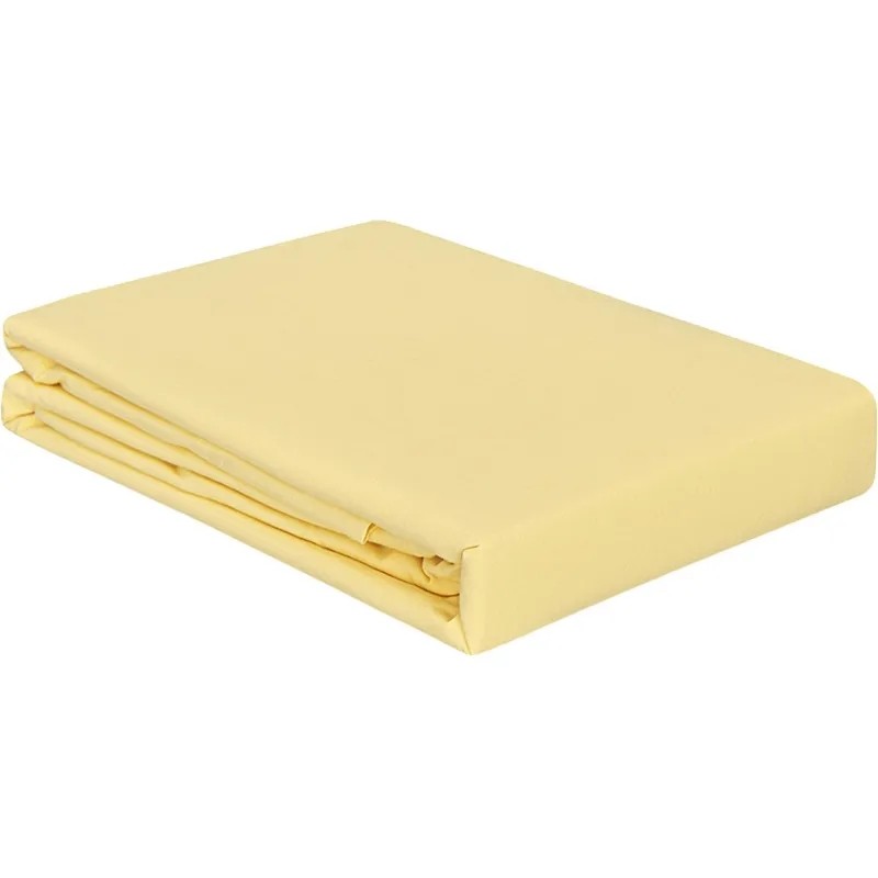 Простыня 240х270 из стираного перкаля светло-желтого цвета,TK24-SH0015