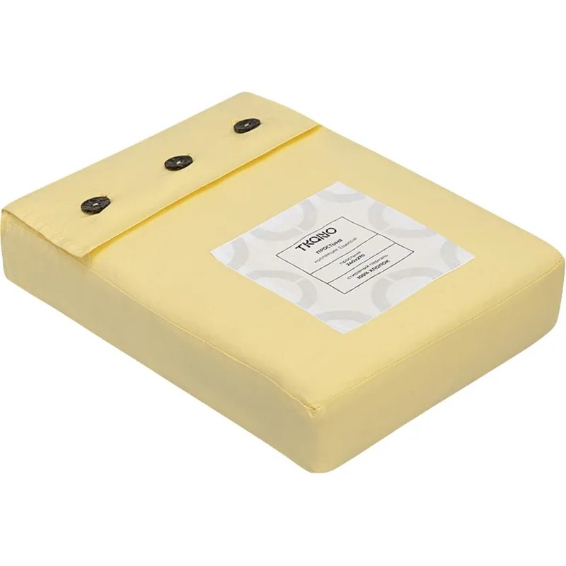 Простыня 240х270 из стираного перкаля светло-желтого цвета,TK24-SH0015