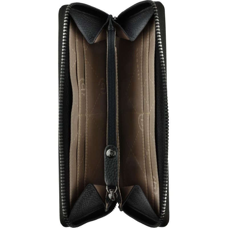 Кошелек жен BUGATTI Elsa,защ RFID,черн,волов кож/полиэс,18,7х2х10, 49462701