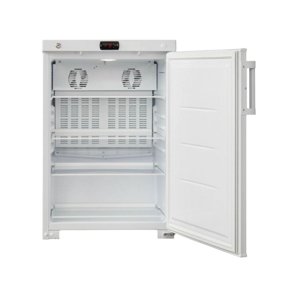 Холодильник фарм Бирюса Б-150K-G мет дверь полки стекл.-4 шт (150л)