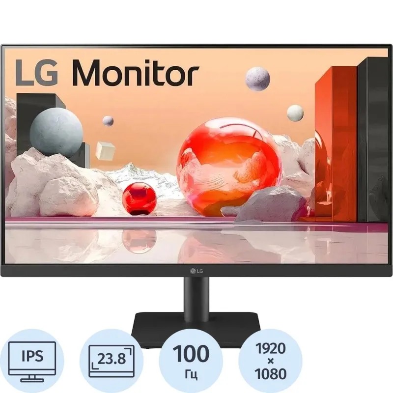 Монитор LG 24MS500-B(24MS500-B.ARUZ)23.8/FHD/IPS/100Hz/250cd/5ms/HDMI