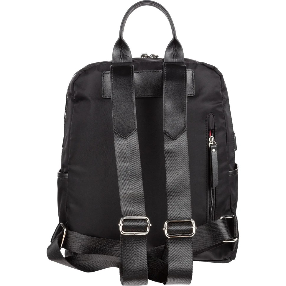 Рюкзак с отдел. д/ноутбука,с USB портом,женский,полиэстер,13л, Black, К9276