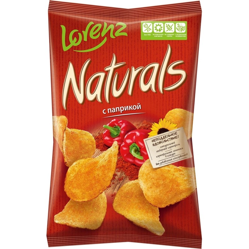 Чипсы картофельные Lorenz Naturals с паприкой 100г