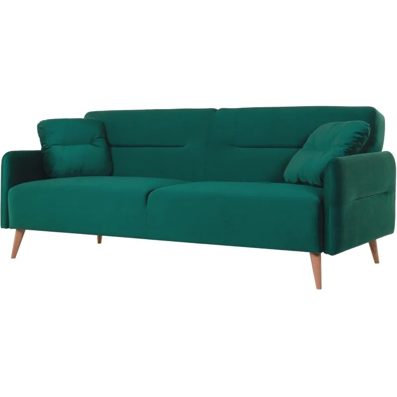 Диван _ХД Finsoffa HYGGE Relax 3,раскл.2подушки, тк.вел Formula 668 зеленый