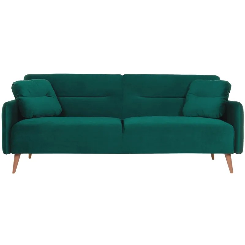 Диван _ХД Finsoffa HYGGE Relax 3,раскл.2подушки, тк.вел Formula 668 зеленый