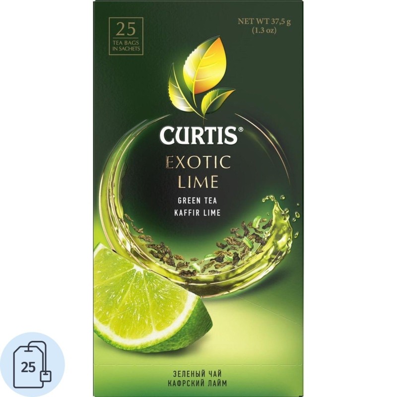 Чай Curtis Exotic Lime зеленый, 25 сашет