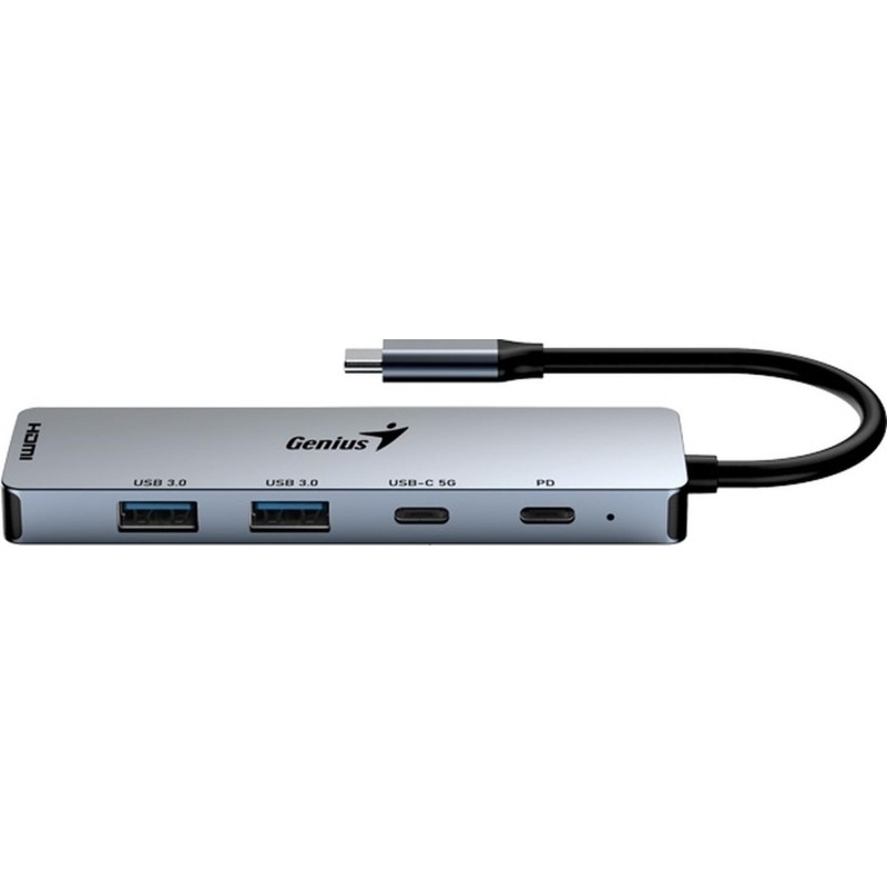 Разветвитель USB Genius UH-500, (USB хаб), серый