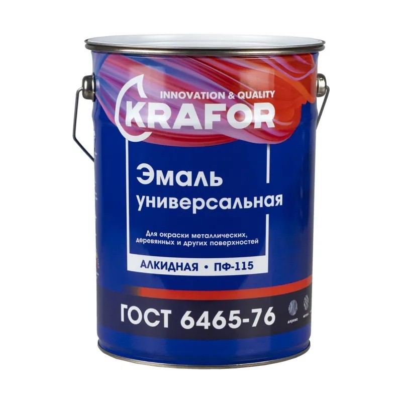 Эмаль ПФ-115 универсальная , алкидная, Krafor, 6 кг, морская волна
