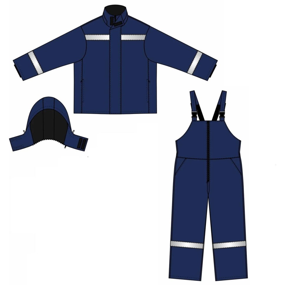 Костюм рабочий зимний мужской з48-КПК синий (р.64-66) 182-188