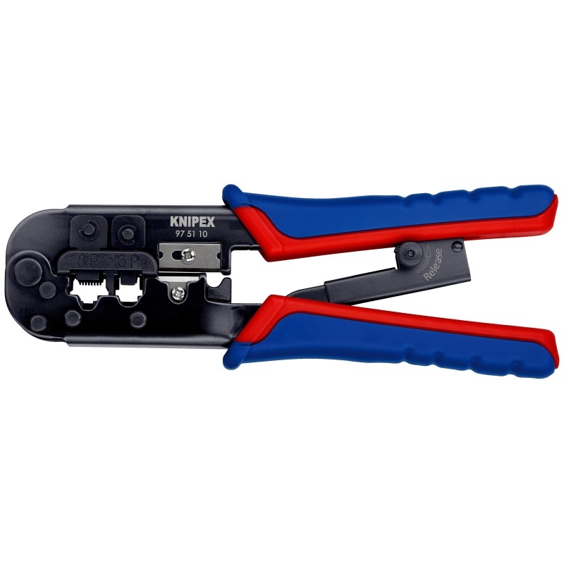 Пресс-клещи для штекеров типа RJ L-190 мм KNIPEX KN-975110