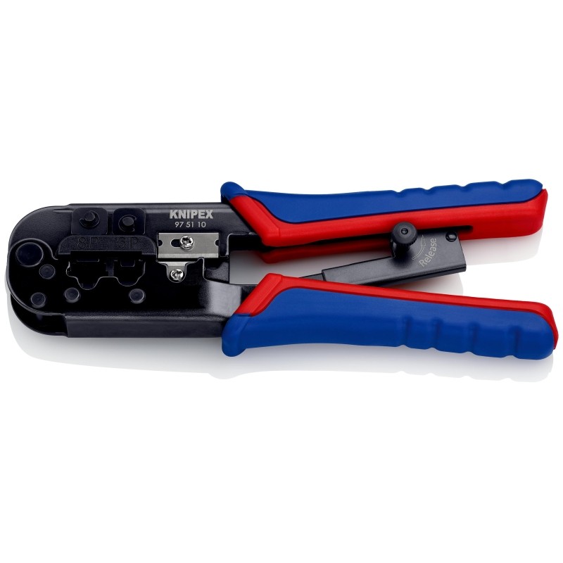 Пресс-клещи для штекеров типа RJ L-190 мм KNIPEX KN-975110