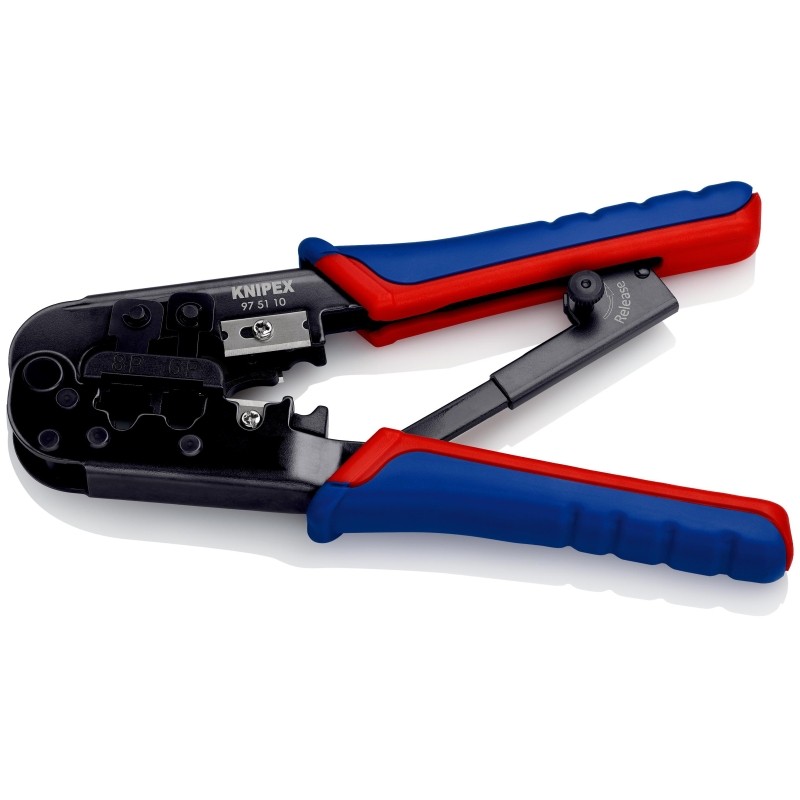 Пресс-клещи для штекеров типа RJ L-190 мм KNIPEX KN-975110