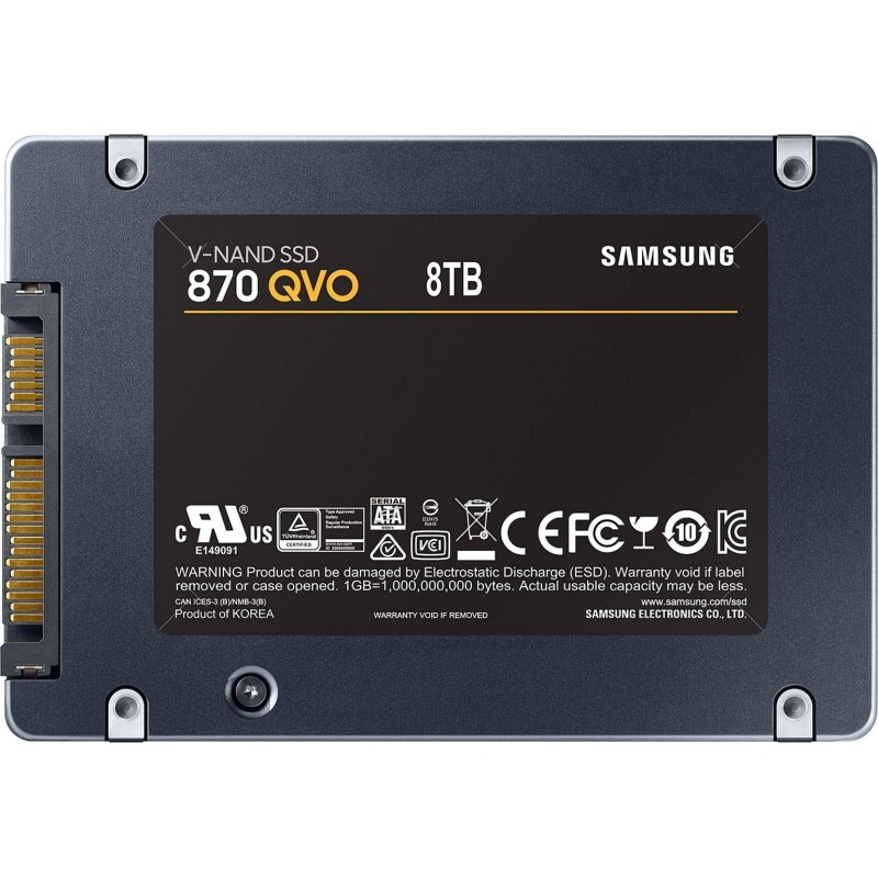 SSD накопитель Samsung SSD 870 QVO(MZ-77Q8T0BW), 8000GB, 2.5 7mm, SATA3