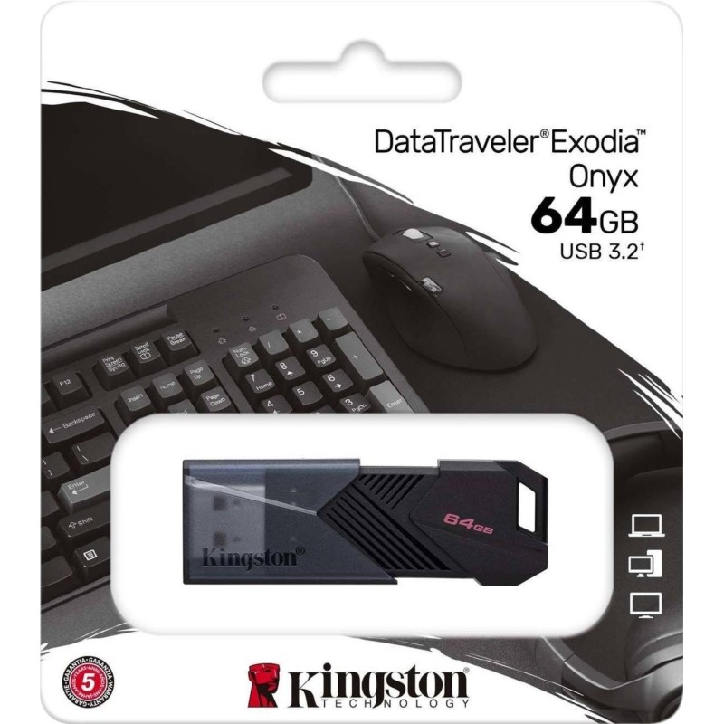 Флеш-память Kingston DataTraveler Exodia Onyx, 64GB, USB 3.2 Gen 1