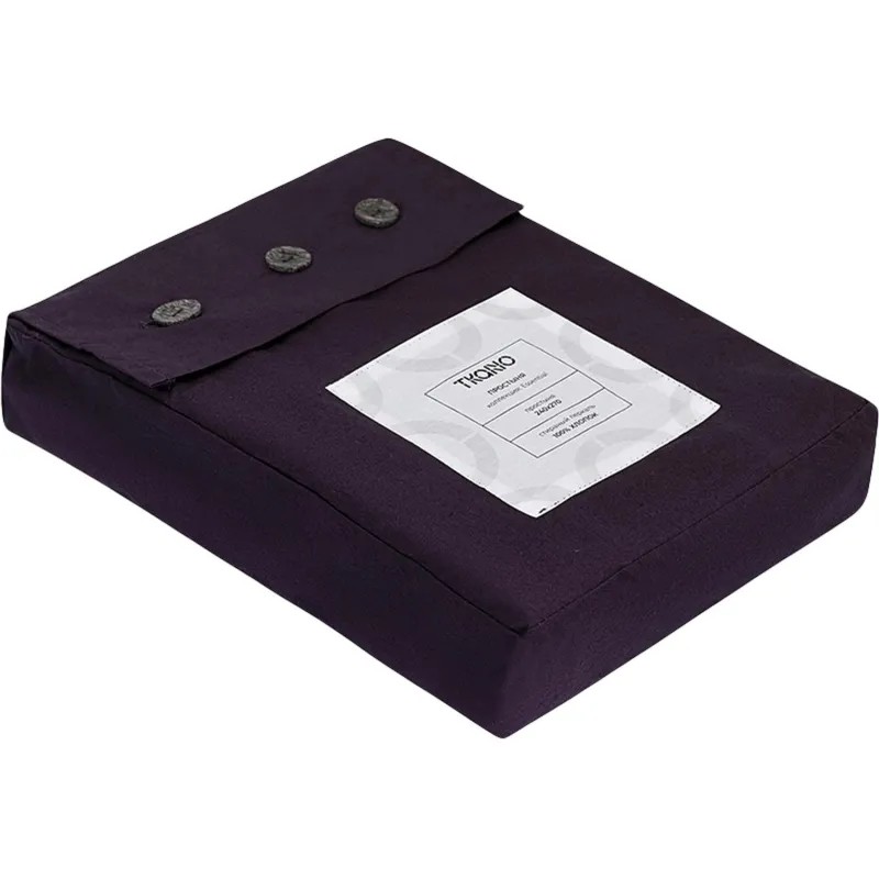 Простыня 240х270 из стираного перкаля сливового цвета,TK24-SH0014