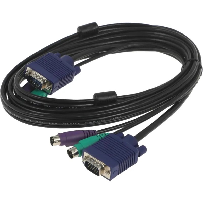 Кабель D-Link DKVM-CB/A4A KVM VGA and 2xPS/2 connectors for DKVM-4K, 1.8m