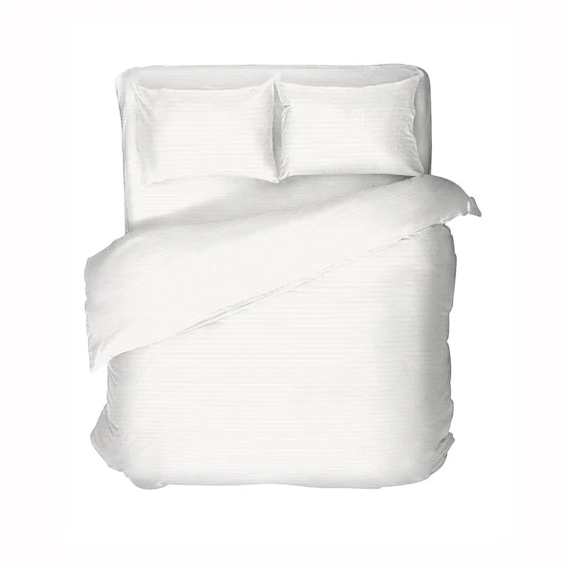 Простыня евро 220х240 см, страйп-дизайн, 105г/м2, Warm white 782091