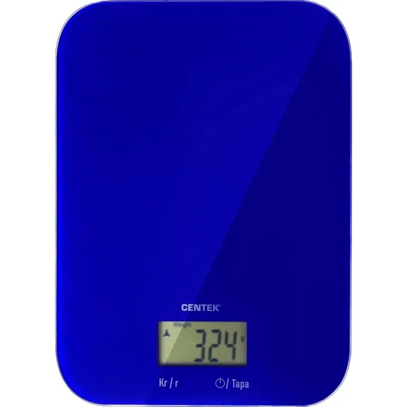 Весы Centek CT-2481 LCD BLUE,кухонные,150х15х205мм, max 5кг, шаг 1г
