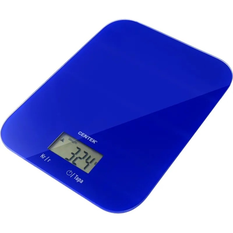 Весы Centek CT-2481 LCD BLUE,кухонные,150х15х205мм, max 5кг, шаг 1г