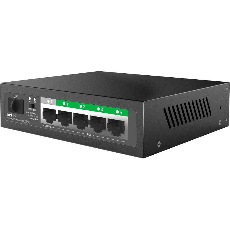 Коммутатор Netis P106GC 5x1000Мбит/с 4PoE+ 60W 1xSFP