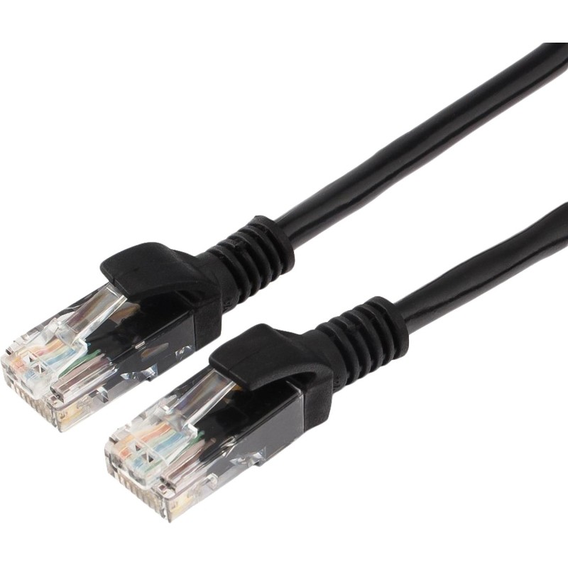 Патч-корд UTP Cablexpert PP12-2M/BK кат.5e, 2м, чёрный