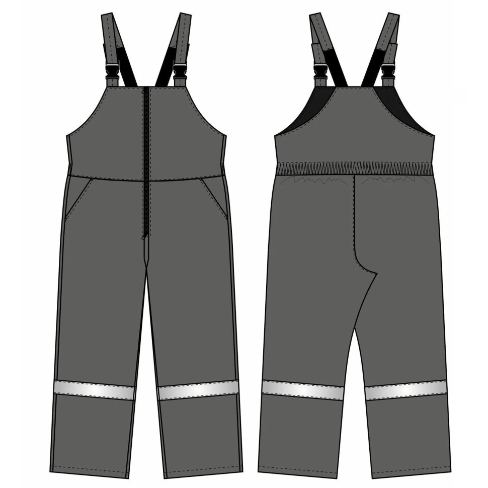 Полукомбинезон рабочий зимний мужской з47-ПК серый (р.52-54) 182-188