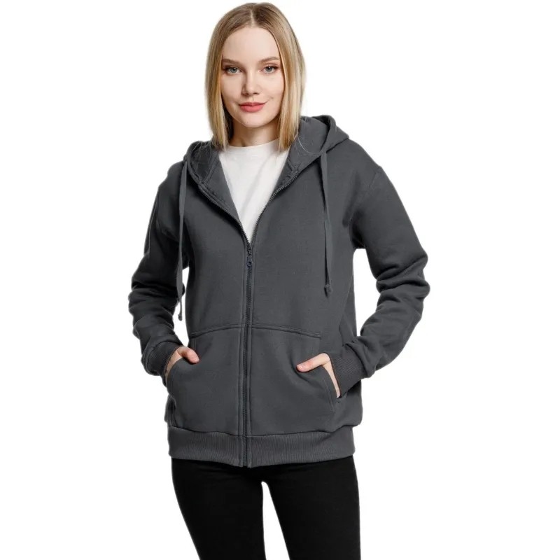 Толстовка на молнии с капюшоном Siverga Heavy 2.0, т-серая (графит),XL