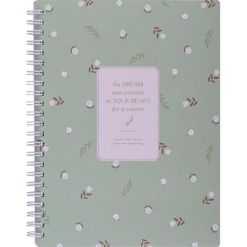 Тетрадь общая, BS, А5, 96л., клетка, спираль. April, зеленый N4195