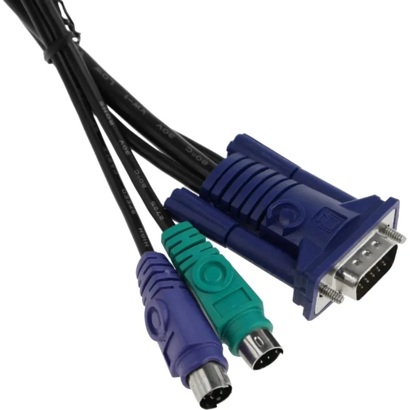 Кабель D-Link DKVM-CB/B1A KVM VGA and 2xPS/2 connectors for DKVM-4K, 1.8m