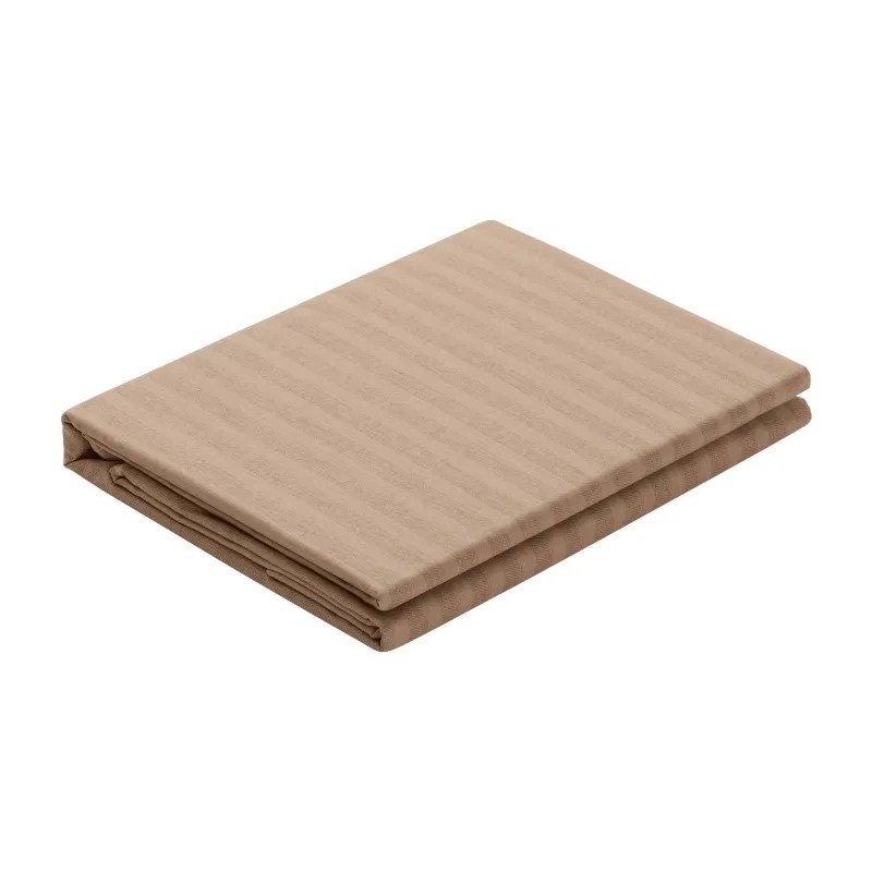 Простыня евро 220х240 см, страйп-дизайн, 105г/м2, Coffee cream 789233
