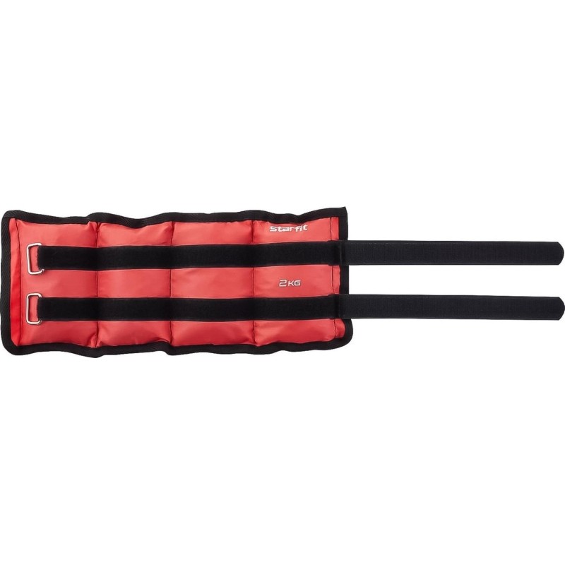 Утяжелитель STARFIT WT-401 2 кг, красный, 2 шт/уп УТ-00019271