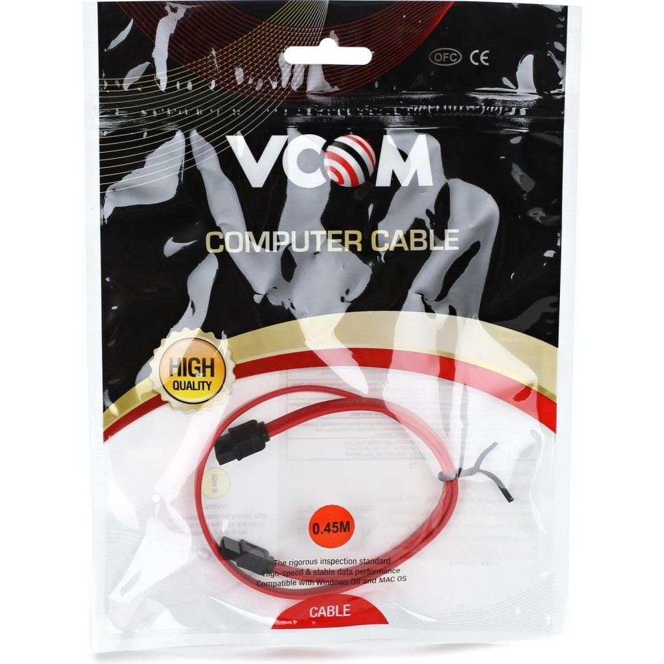 Кабель SATA интерфейсный 45/50см VCOM <VHC7660 Кабель SATA интерфейсный 45/50см VCOM <VHC7660