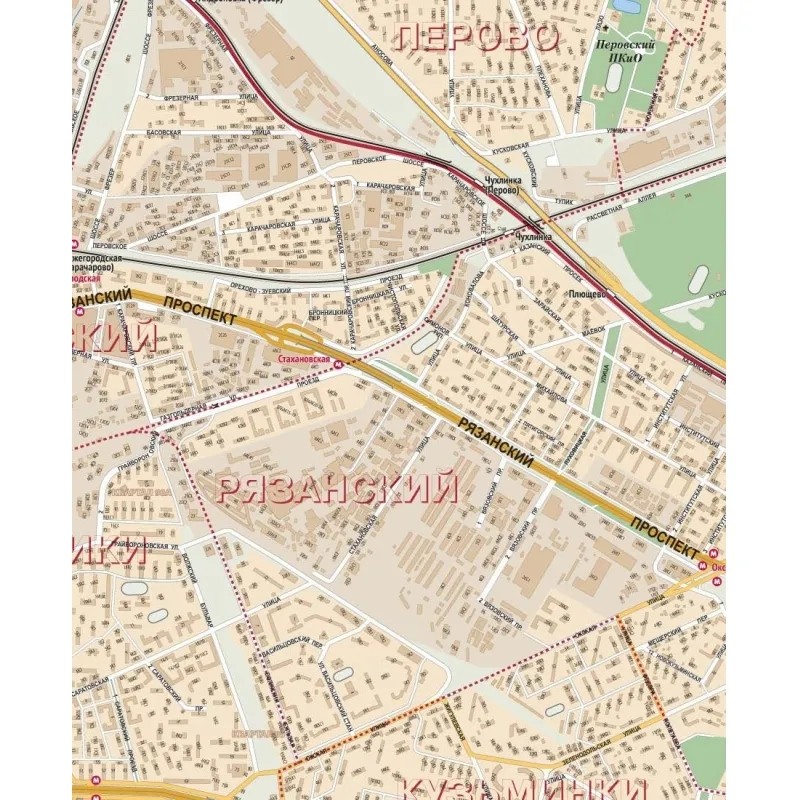 Карта настенная Москва с каждым домом 1:21тыс.,1,55x2,06м