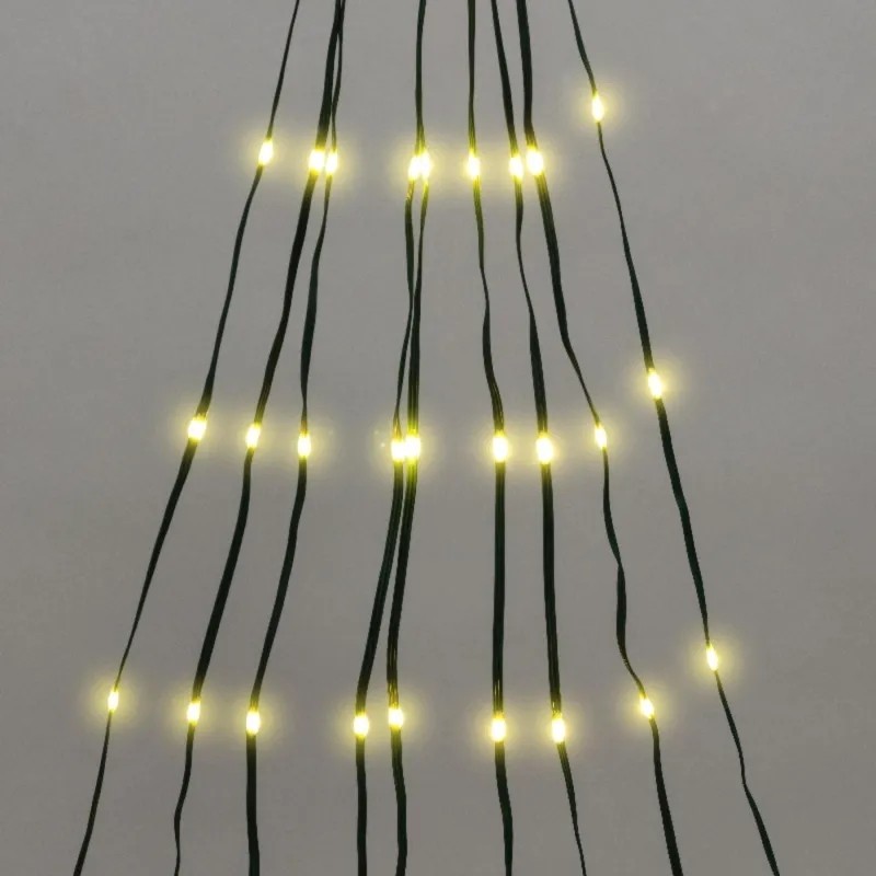 Гирлянда светодиодная из росы 9 нитей х 2м, 200LED, теплый белый, 315-896 Гирлянда светодиодная из росы 9 нитей х 2м, 200LED, теплый белый, 315-896