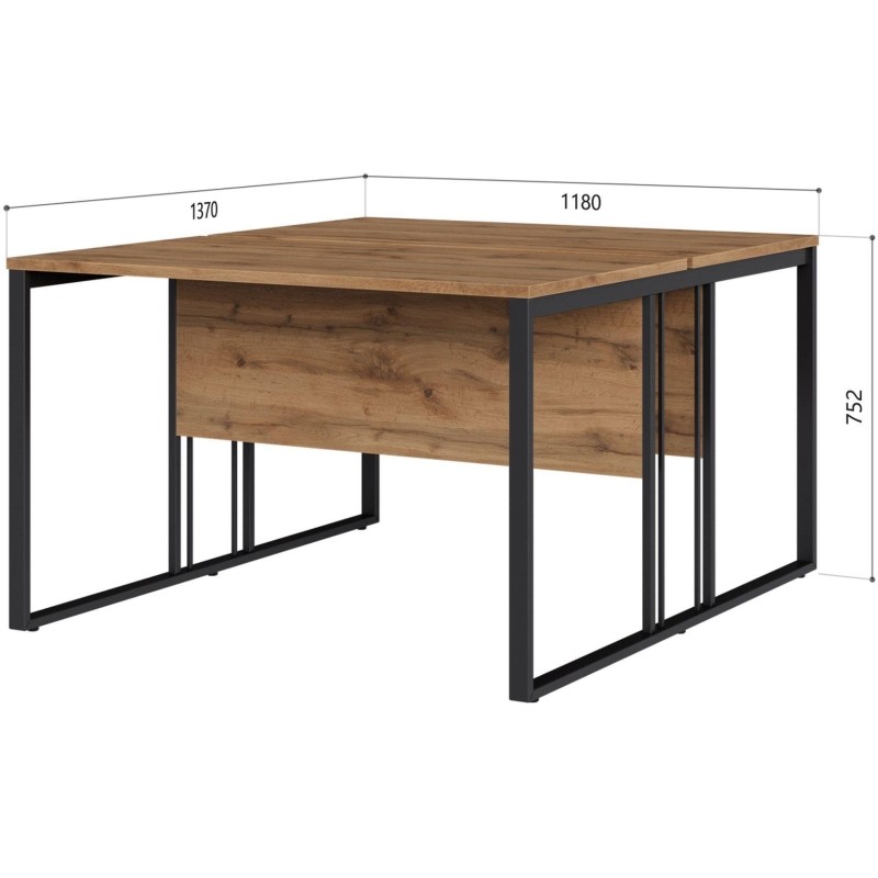 Рабочая станция К-Loft 241S004 2раб.места Ш1180 дуб натур