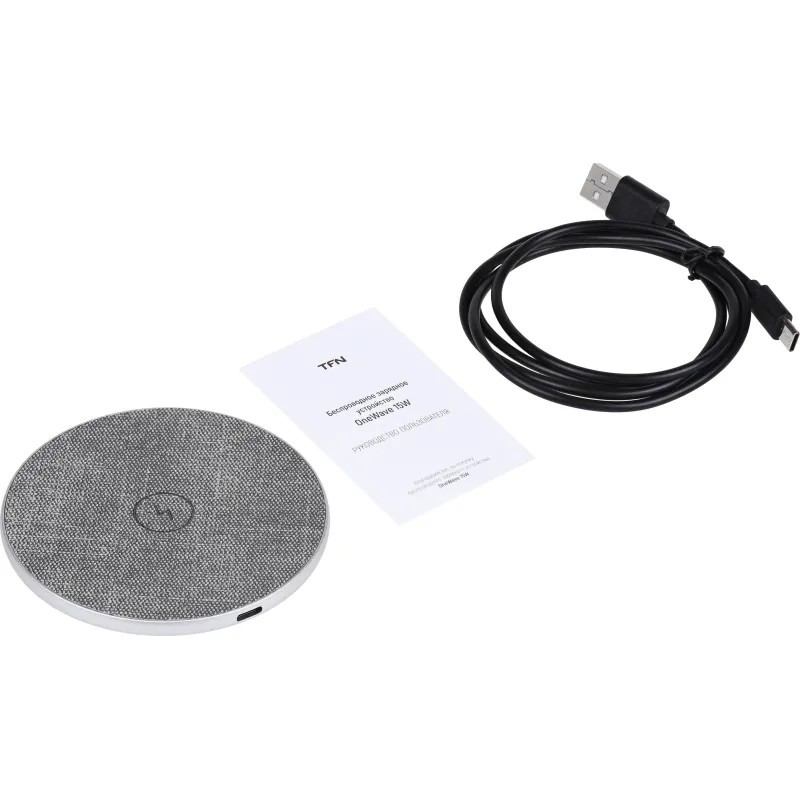Зарядное устройство TFN OneWave, 15W сереб (TFN,TFN- QI15)