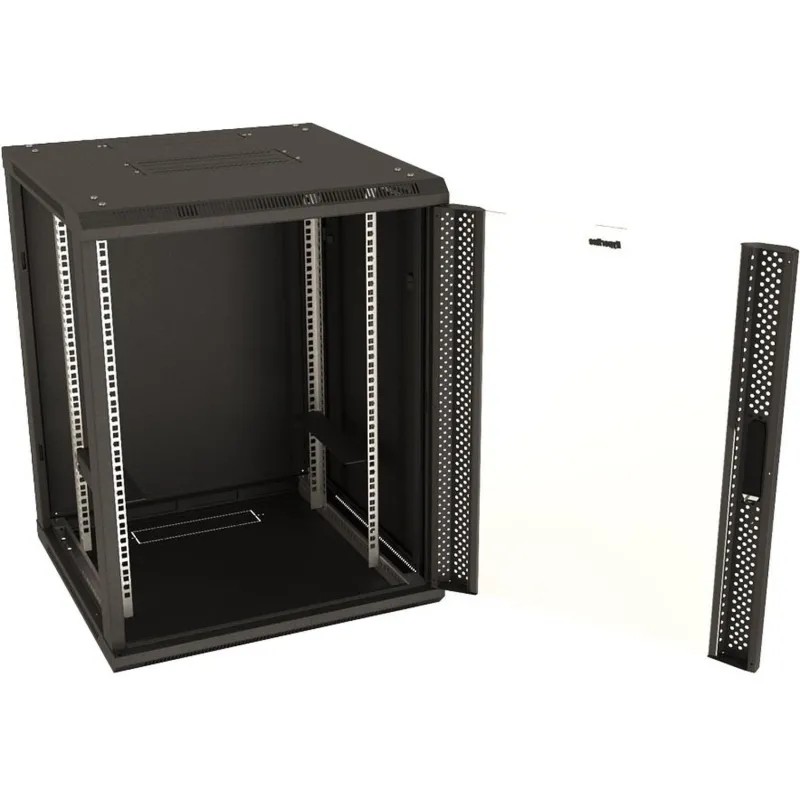Шкаф настенный Hyperline (TWB-1566-GP-RAL9004) 15U 600x600мм черный IP20