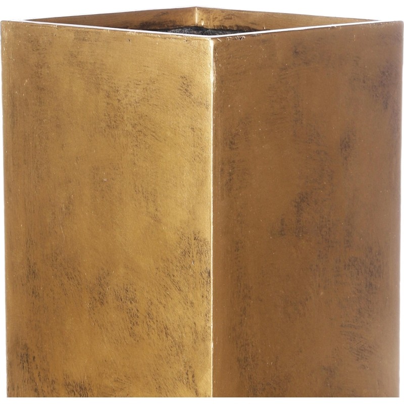 Кашпо Крисмас Высокое, квадратн,файберстоун,золот W23L23H45cm,TSXMAS-GLD-23