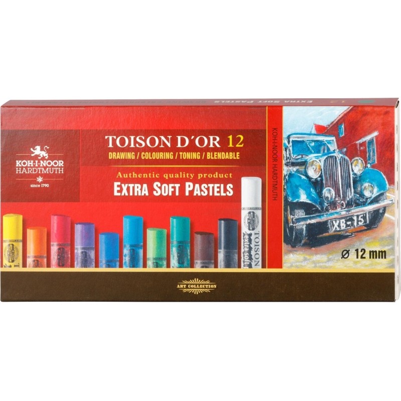 Пастель сухая худож. TOISON D`OR EXTRA SOFT 8552 12цв/наб карт 8552012001KZ