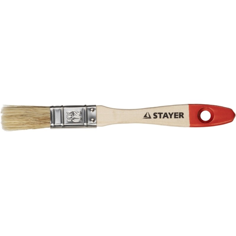 Кисть плоская STAYER UNIVERSAL-STANDARD, натуральная щетина, 20мм(0101-020)
