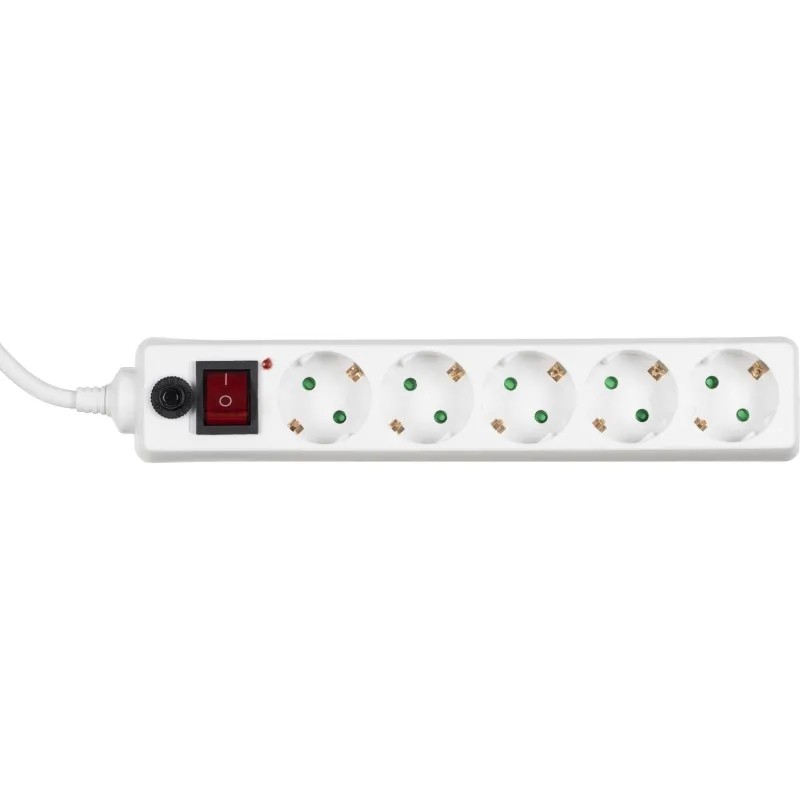 Сетевой фильтр BigTech CD5-5W15 (5р/5м/16А/3680 Вт 1,5мм белый)