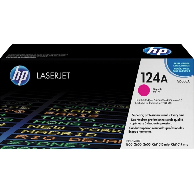 Картридж лазерный HP 124A Q6003A пурп. для CLJ 1600/2600