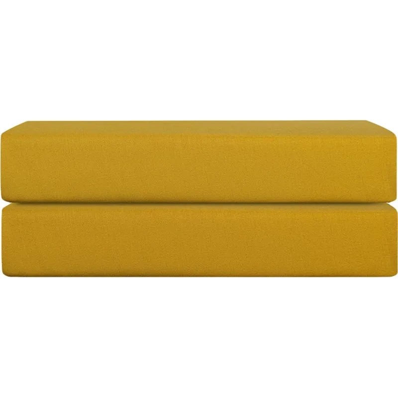 Простыня 180х200х30 на рез.из прем. сатина горчичного цвета,TK24-FS0051
